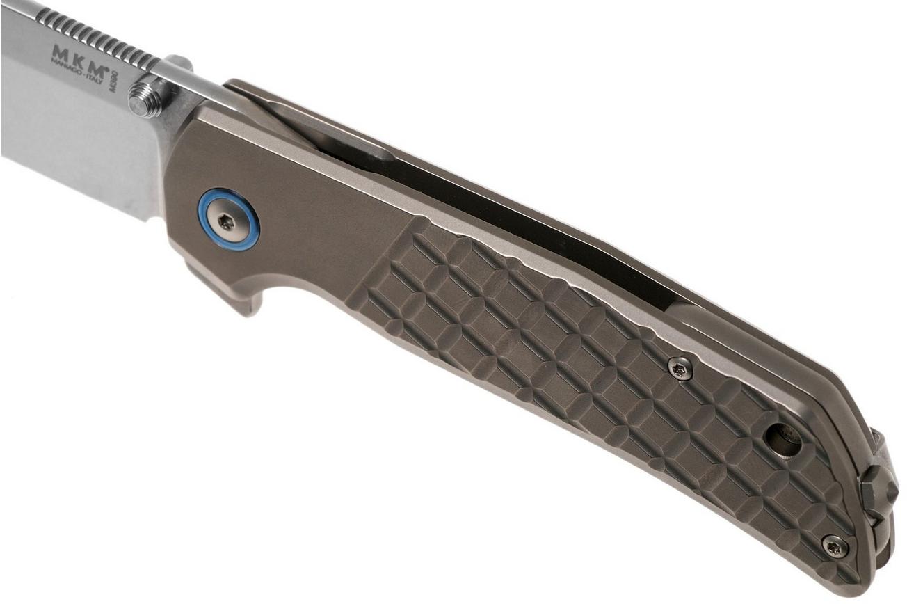 MKM Maximo MM-T Sandblasted Titanium zakmes, Bob Terzuola design