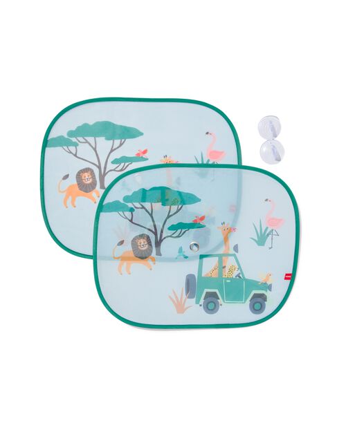 2 pare-soleil voiture 38x45 pliable animaux