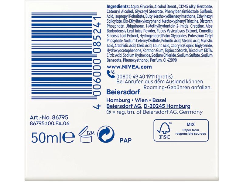 NIVEA Tagescrème Care Q10 LSF 15 50 ml Leichte Anti-Falten Tagespflege