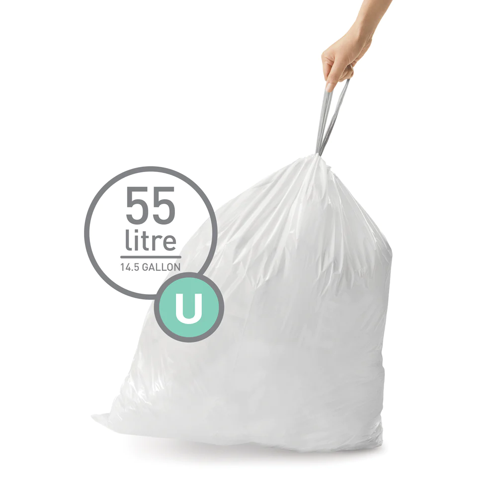Pack de 20 sacs poubelle 50-80L code U Simplehuman
