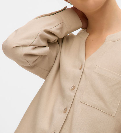 Vero Moda Girl Hemd - VmMymilo - V-Neck - Silberstreifen
