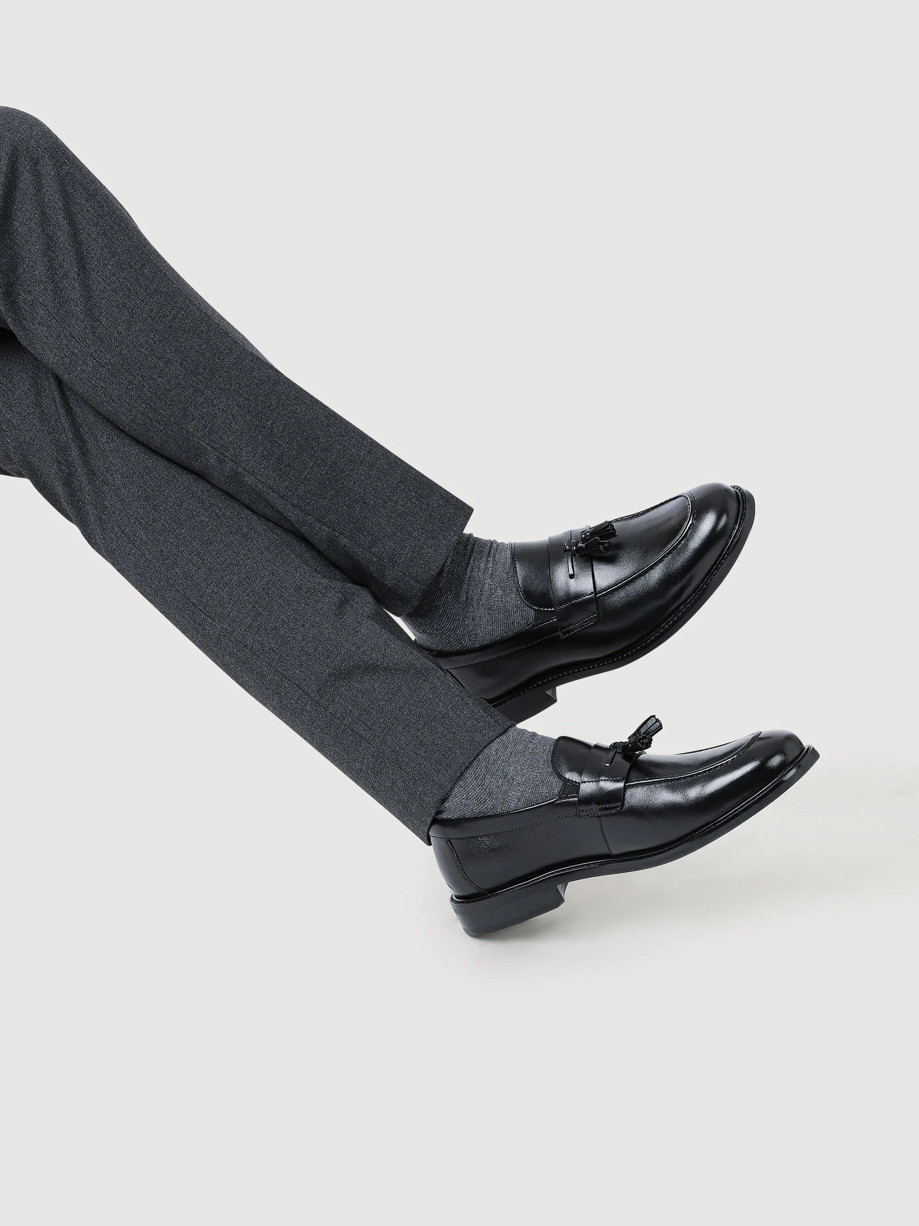 Zwart - Jones Bootmaker Rodrigo Wide-Fit Leather Tassel Loafers