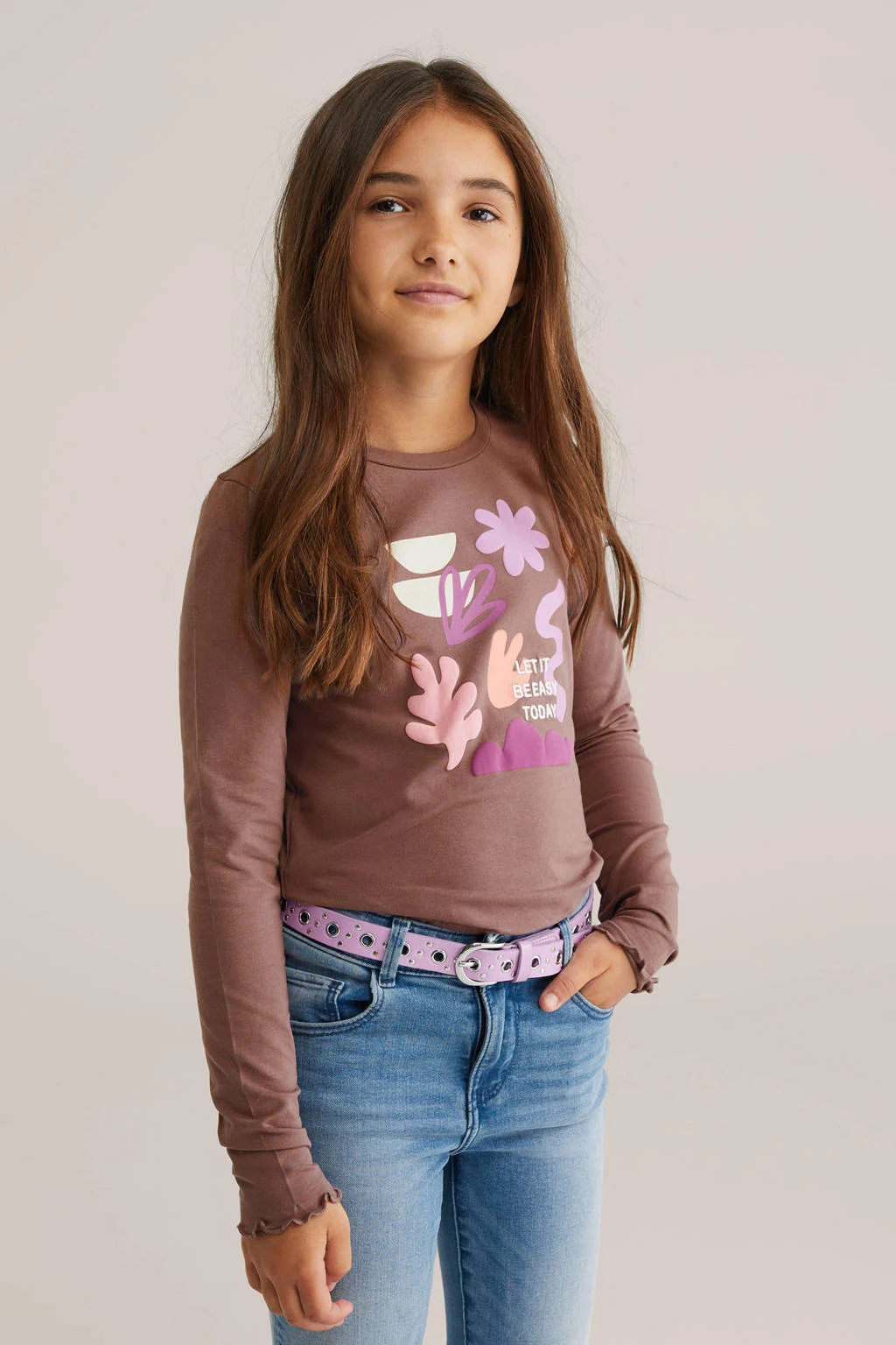 WE Fashion longsleeve bruin
