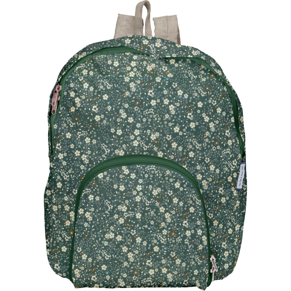 Sac À Dos Pliable Fleuri Kaki