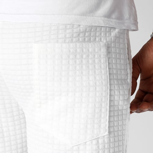 Pantalon Jogging Texturé Square 0280 Blanc