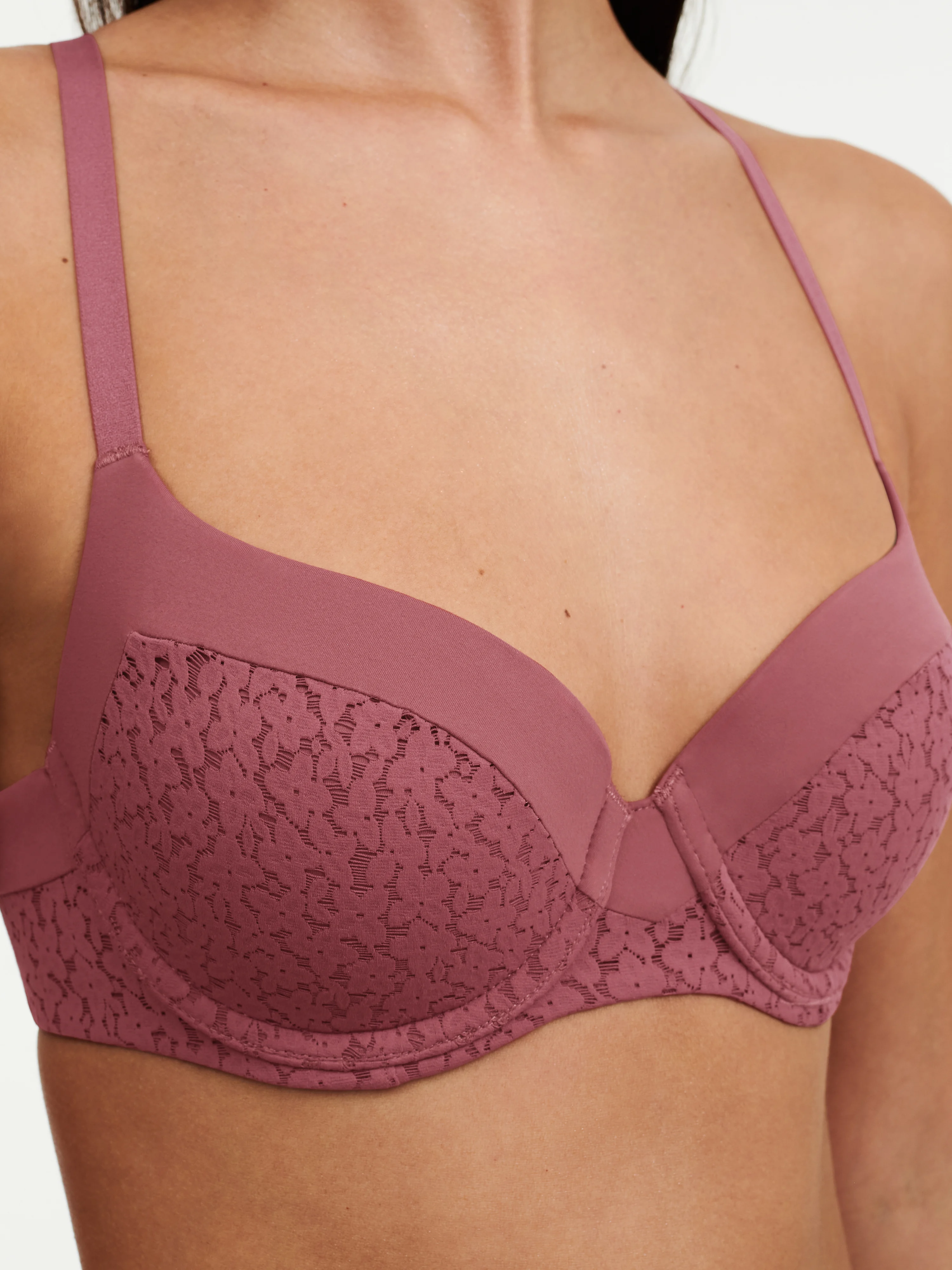 NORAH - Soutien-gorge coques emboîtant en dentelle | Rose