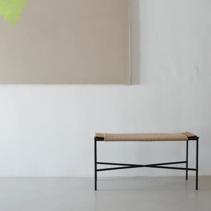 Fritz Hansen - Skagerak Vent Bank, schwarz / natur