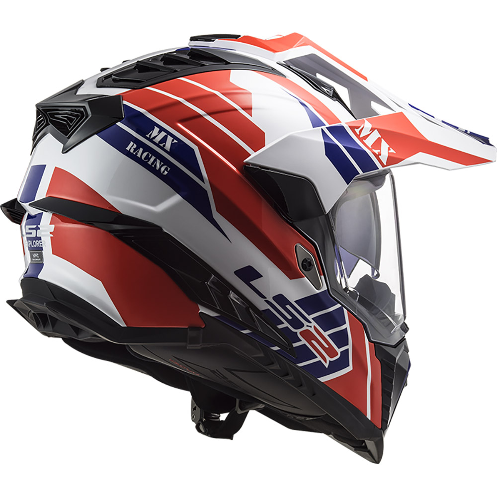 LS2 - Casque MX701 Explorer HPFC Atlantis Blanc / Rouge / Bleu