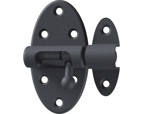 Ovado grendel met knop en aangehechte lus 40 x 75 mm grijs verzinkt