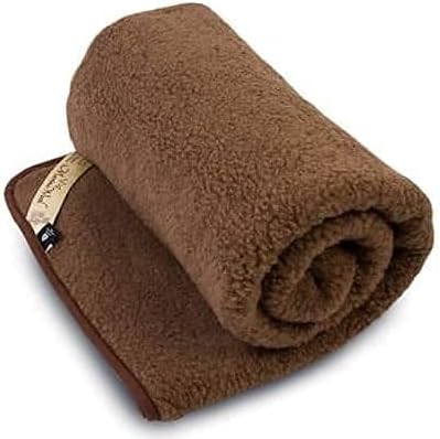 Merino Wool - Wolldecke Schurwolldecke, Gewichtsdecke, Wolldecke Schurwolle 200x200 cm - Kuscheldecke aus 100% Merino Schafwolle - Flauschige Decke Wolle - Beschwerte Decke (BEIGE, 200 x 200)