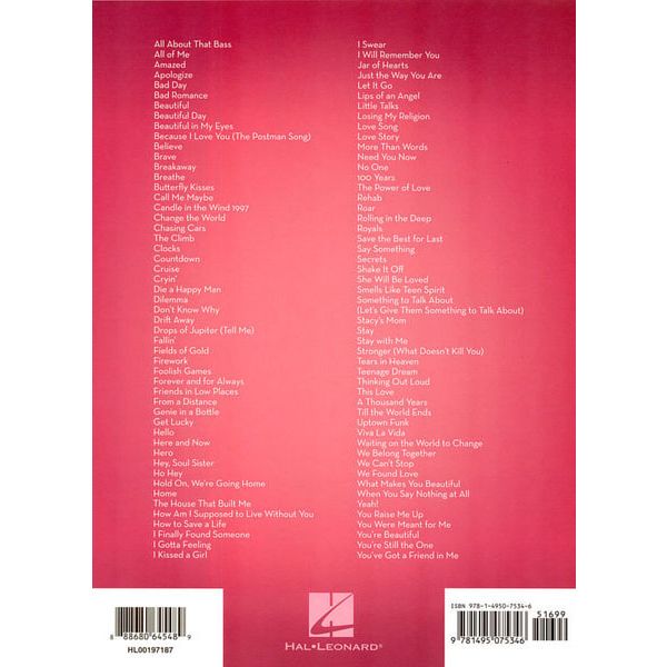 Hal Leonard 101 Hit Songs For Trombone