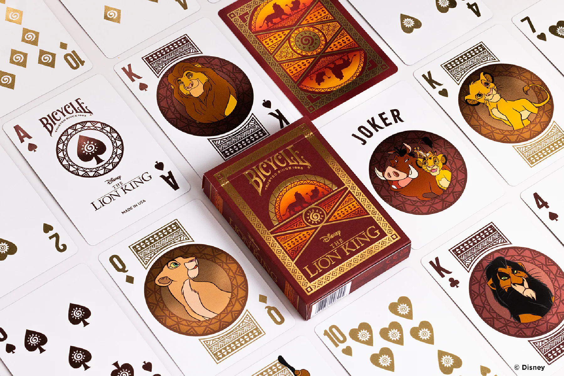 Bicycle® Kartendeck - Disney Lion King Kartenspiel Spielkarten Pokerkarten König der Löwen