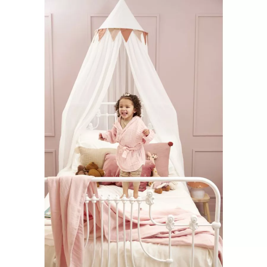 MEYCO Bademantel Musslin Uni Soft Pink