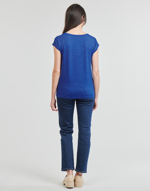 Pieces - PCBILLO TEE LUREX STRIPES - Bleu