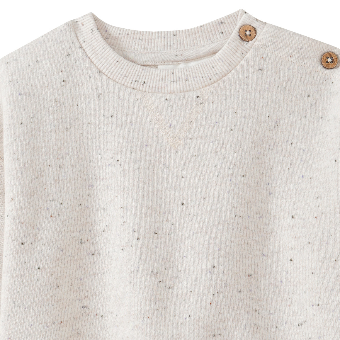 Topomini Baby Sweatshirt in Melange-Optik hellbeige