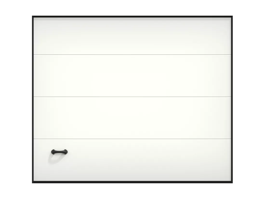 Porte de garage sectionnelle sur mesure lisse blanche - ASINARIA