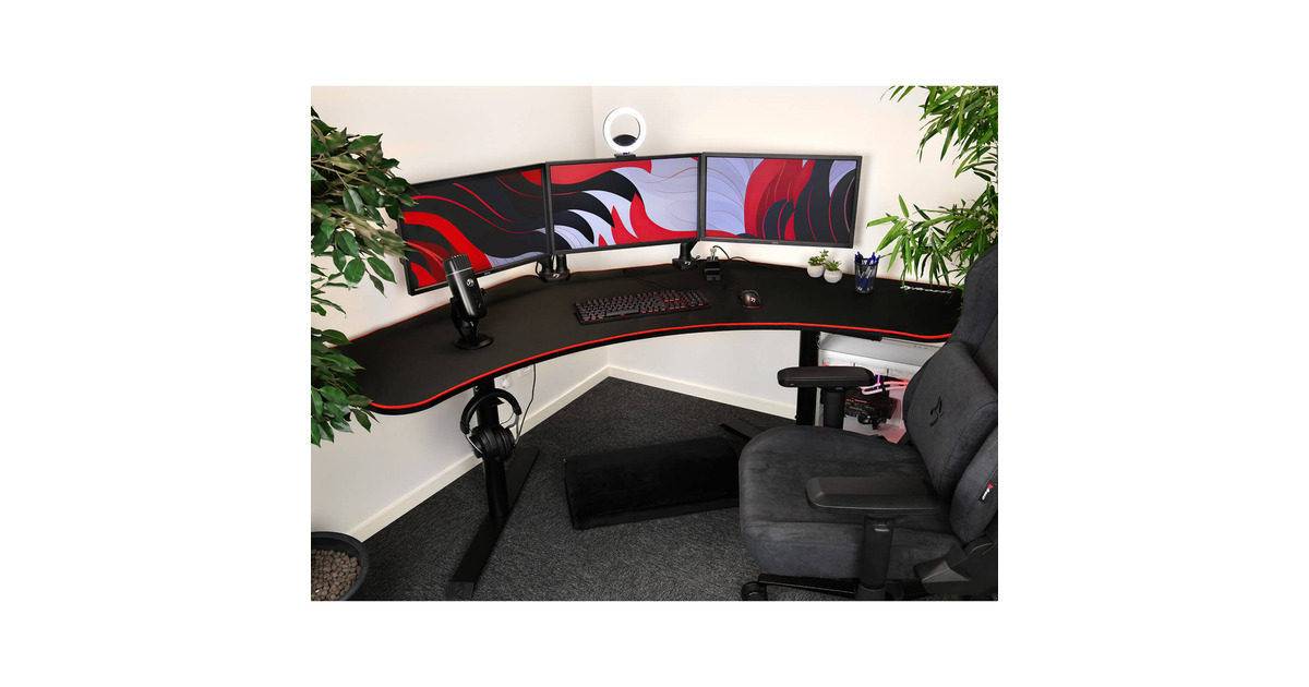 ArozziArena Angelo - Black gaming desk  (Zwart)