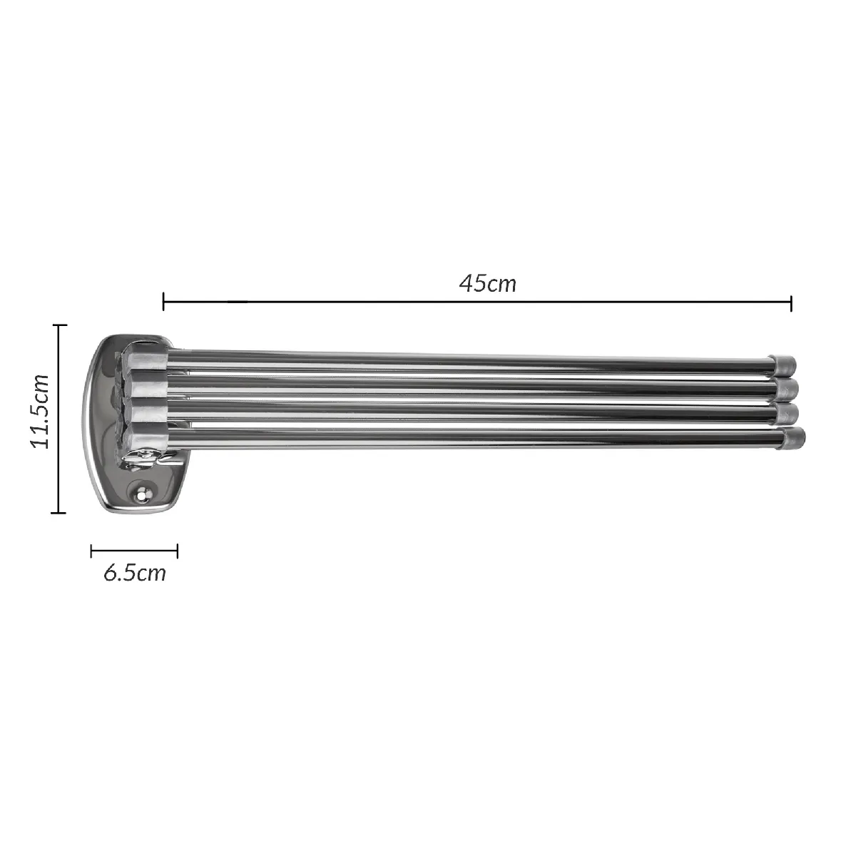 Porte-serviettes ABJ 4 Bras - Chrome