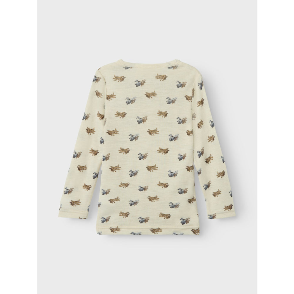 Køb Lil'Atelier Turtledove Melange Nmmnalu Wo/Mo Ls Slim Top Lil