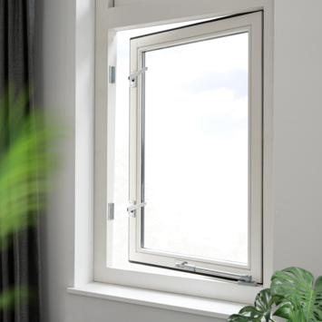 AXA Raamsluiting met drukknop rechts aluminium