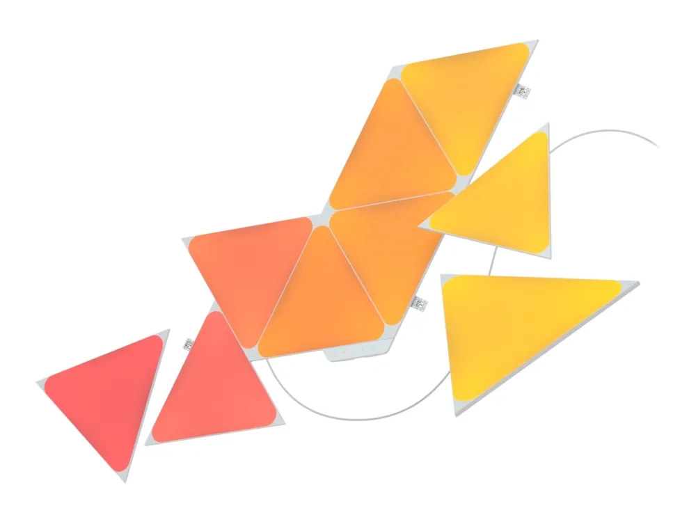 Nanoleaf Shapes Smarter Kit - Trådløst belysningssæt - LED x 9 - 1.7 W - 16 millioner farver - 1200-6500 K - triangel
