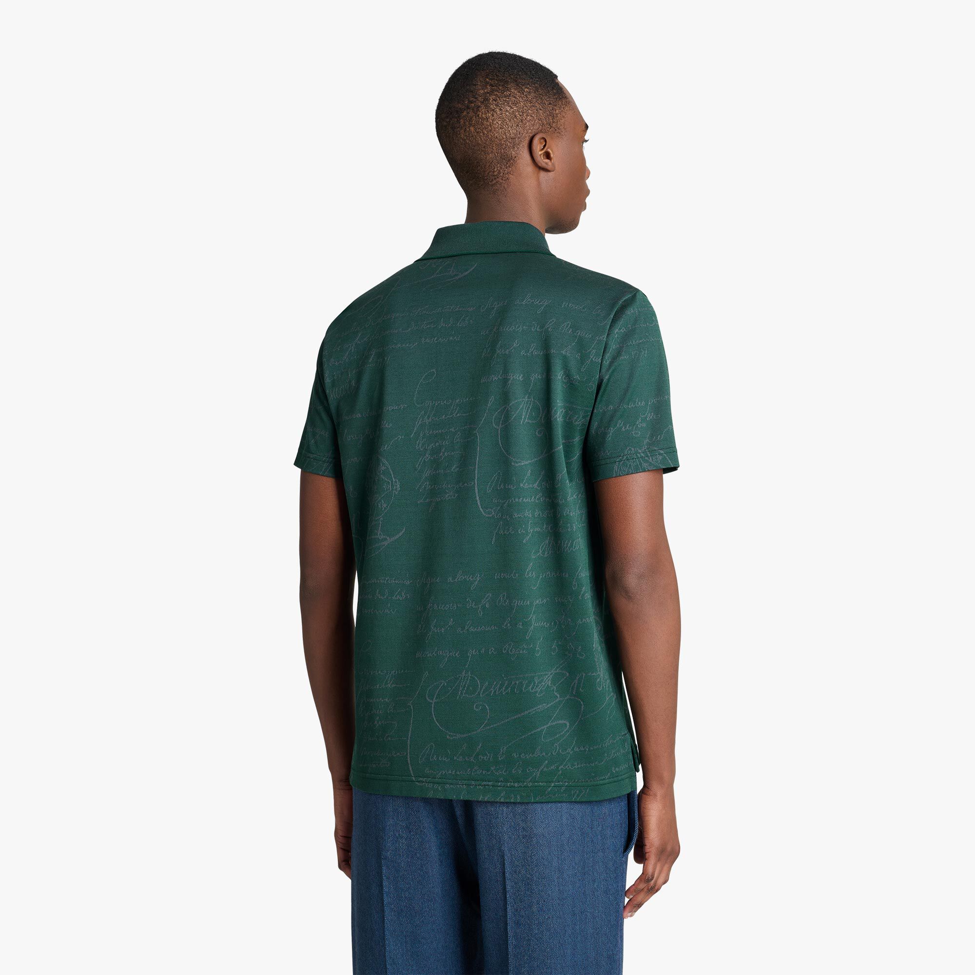 Polo Pique En Jacquard Scritto