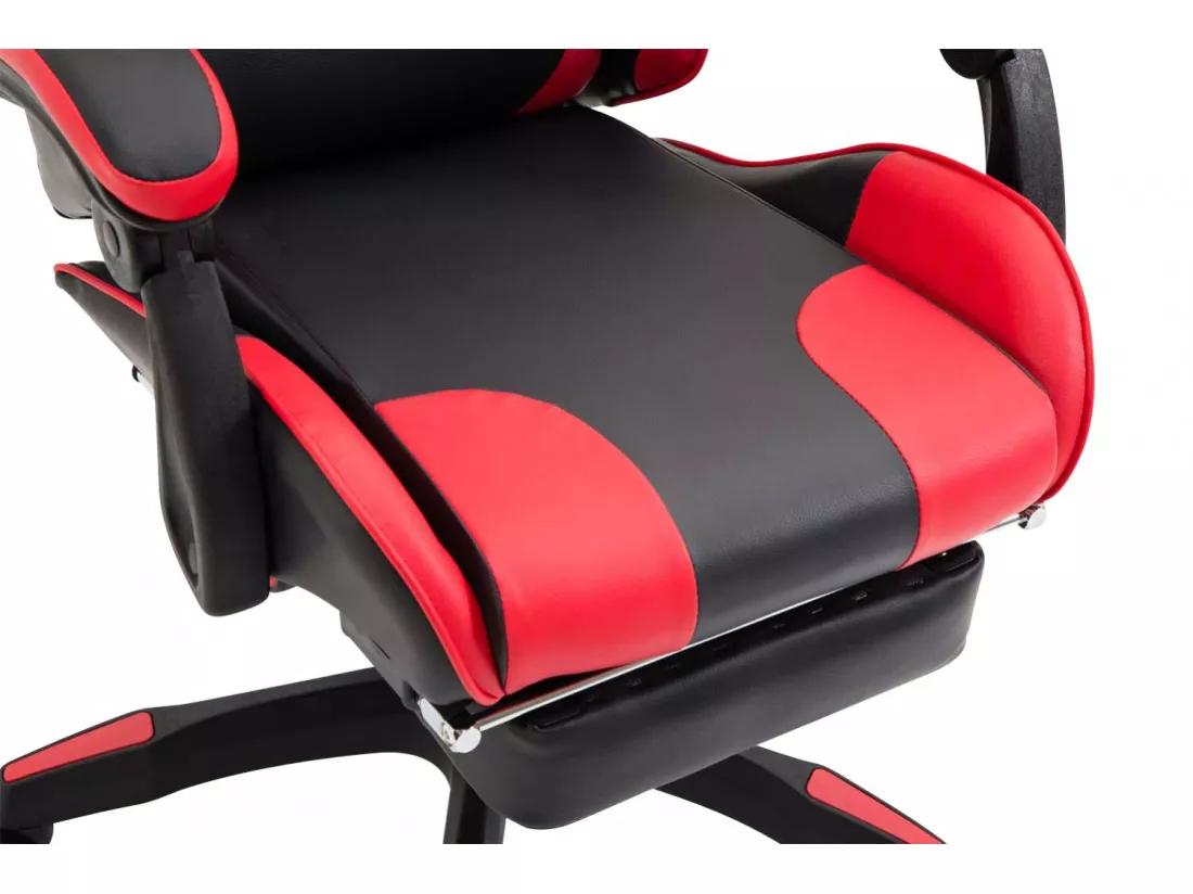 Chaise de bureau - Similicuir & Plastique - Noir / Rouge - Ignite