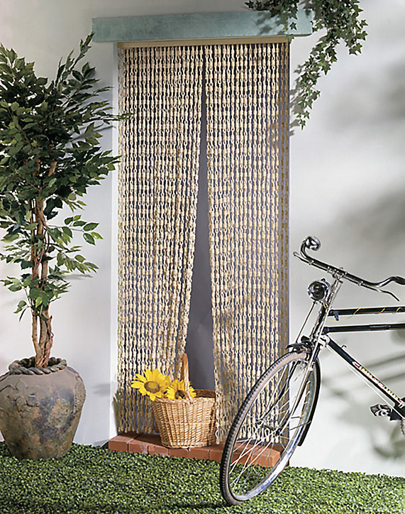 Rideau de porte torsades de maïs midi l.90 x H.200 cm