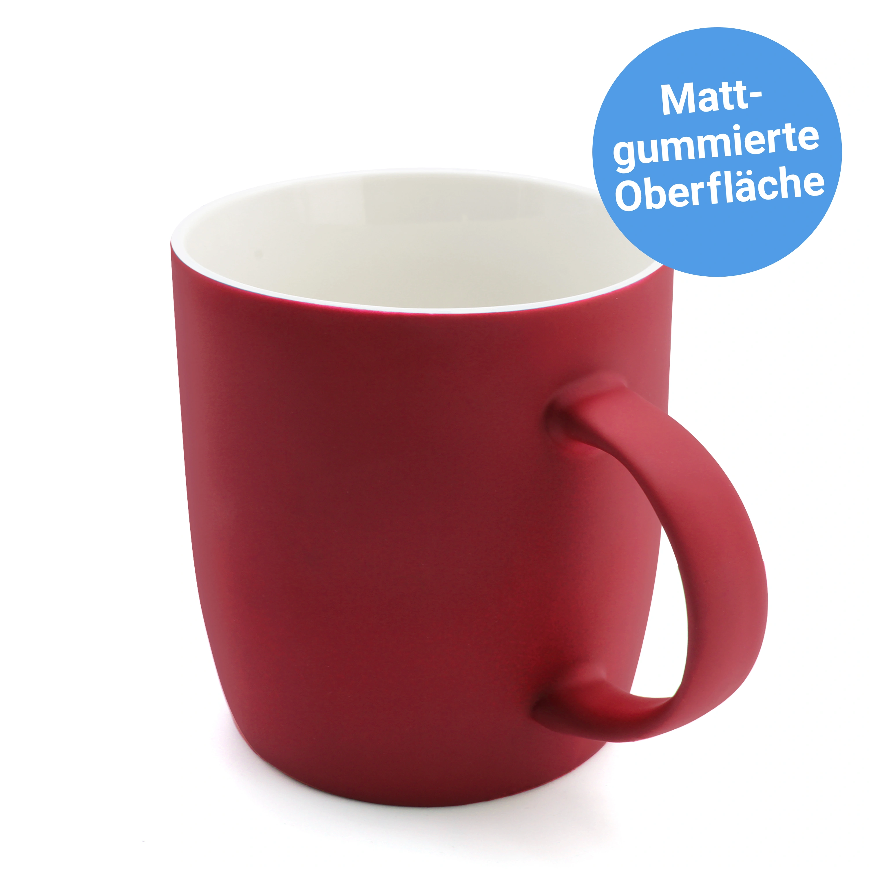 Kaffeetasse mit Wunsch-Gravur (Farbe: rot)
