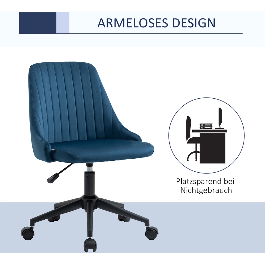 Vinsetto Bürostuhl ergonomisch geformt, high-end gaslift Blau