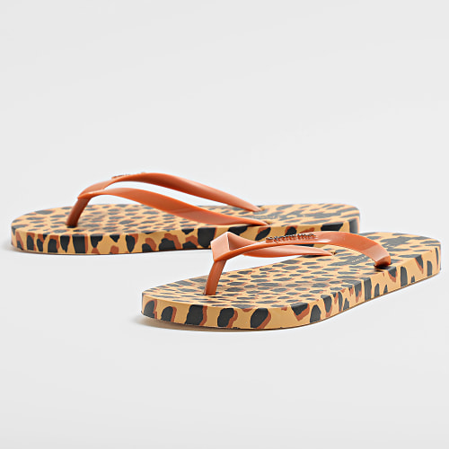 Tongs Femme Animale Print II Camel