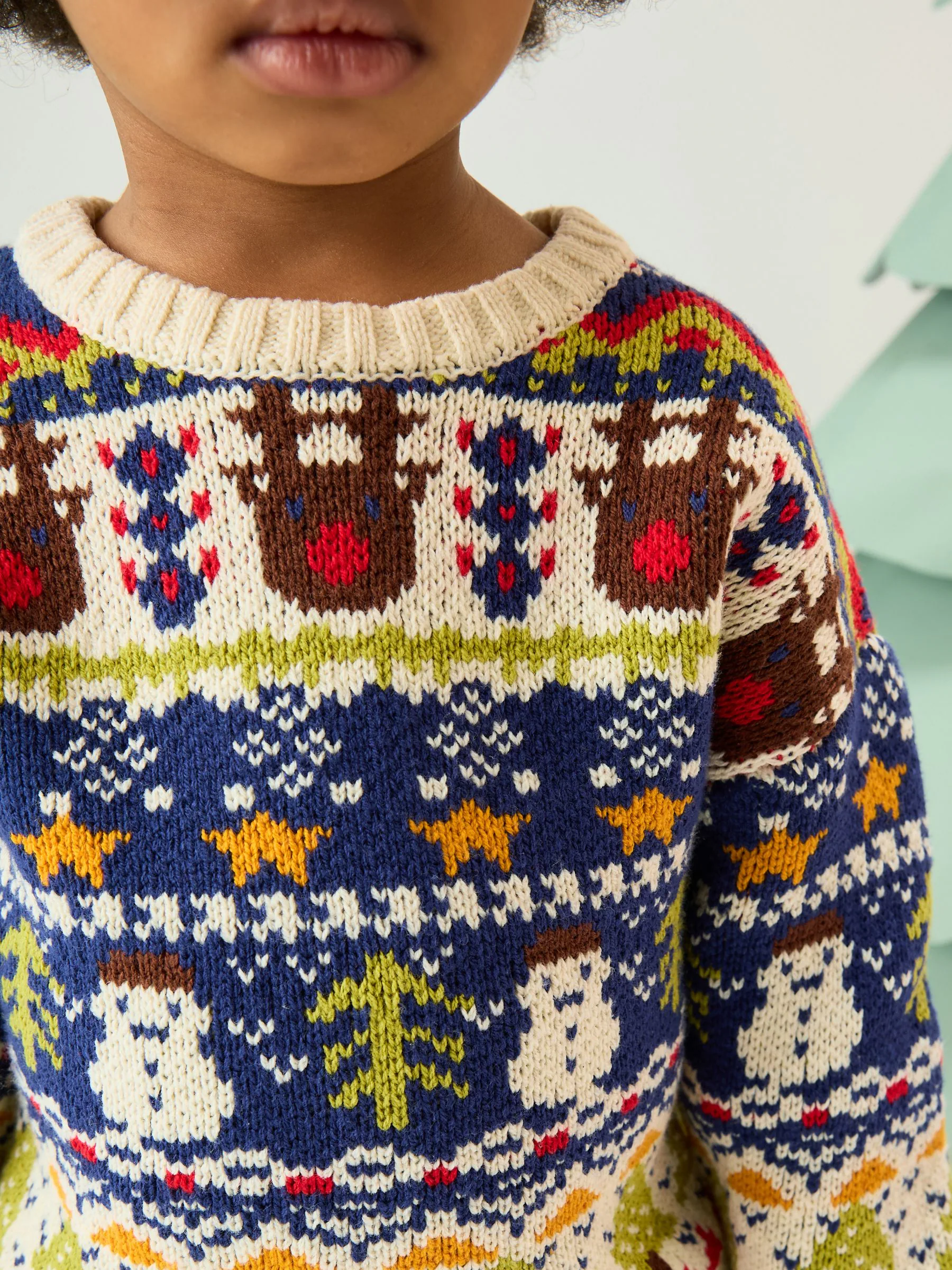 Multi - Gebreide kersttrui (3 mnd-7 jr)
