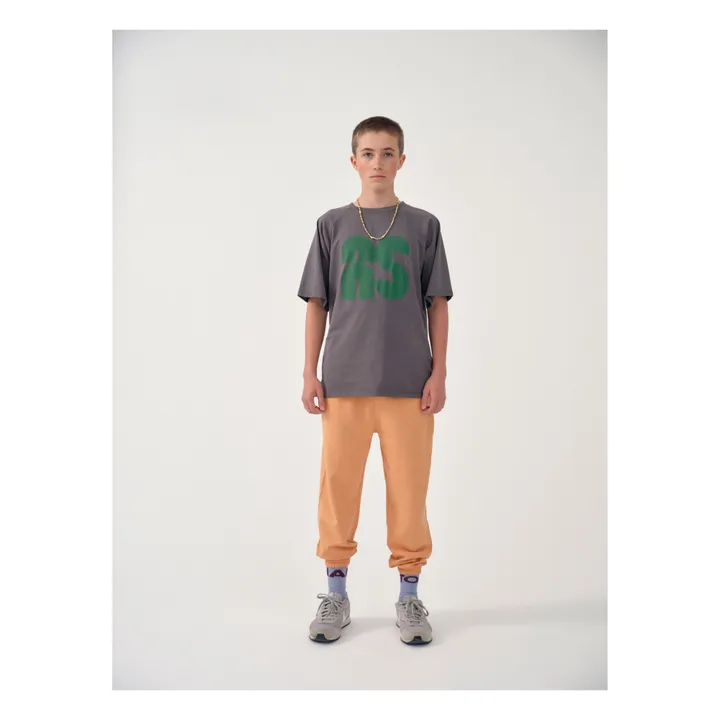 Main Story T-shirt Logo Coton Bio | Gris foncé