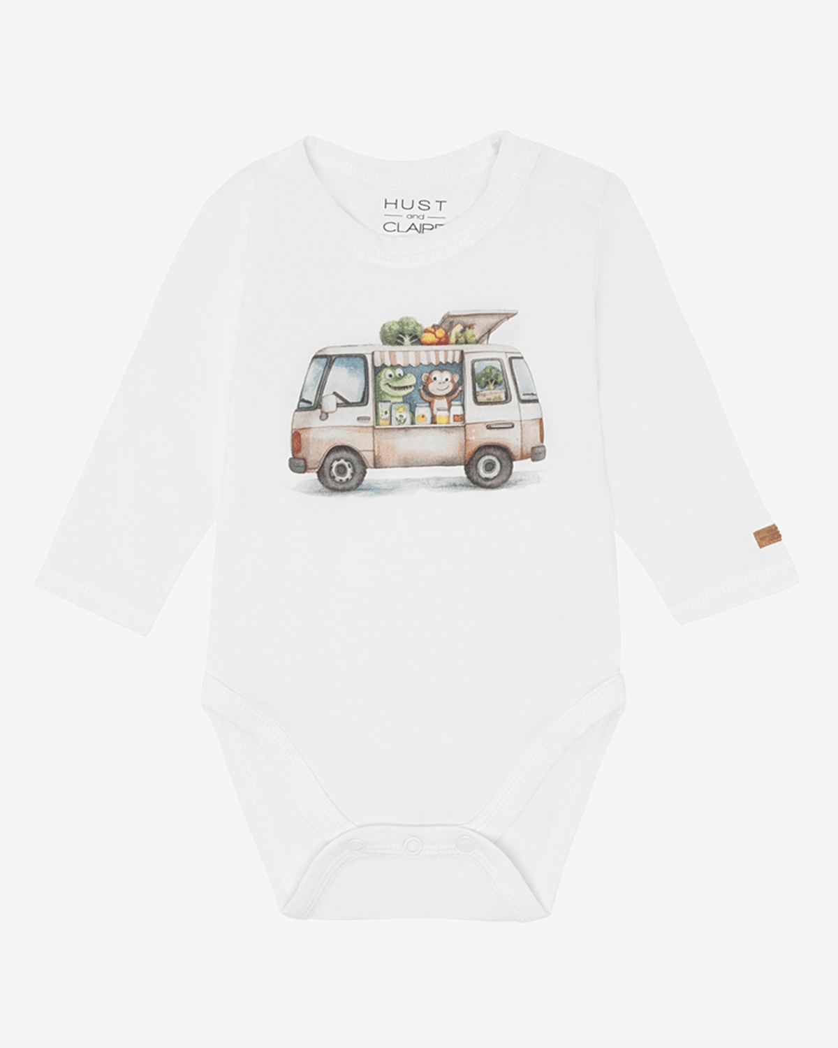 Body Langermet Baby – Øko Bomull, Elastan | HCBilly Vegie Truck 31252