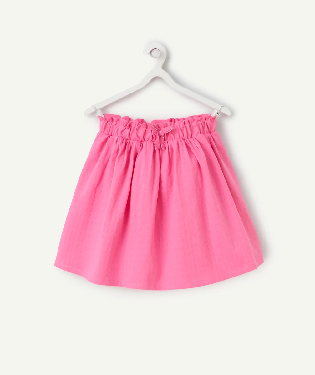 jupe fille rose en coton bio