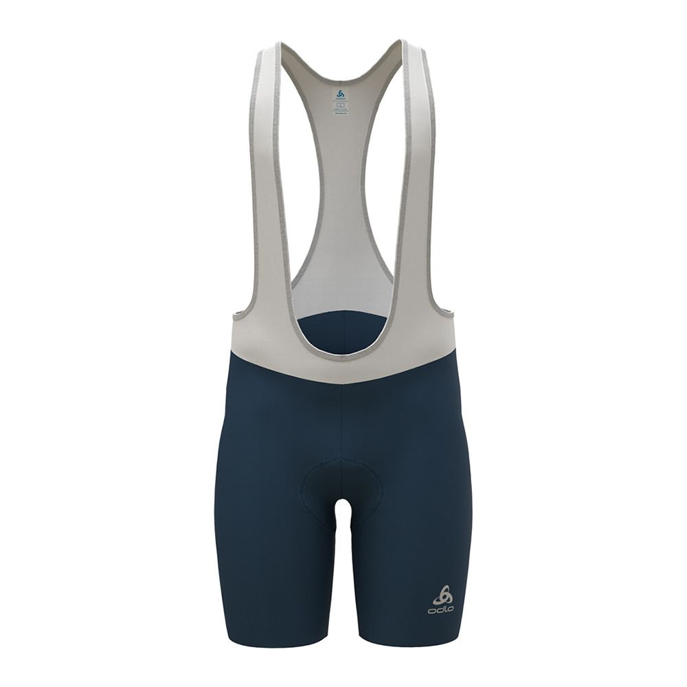 Odlo ESSENTIAL - Cuissard À bretelles Homme white/blue wing teal