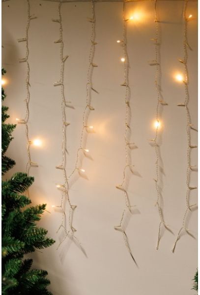 LED Dimbaar buitenshuis Kerst gordijn CURTAIN 360xLED/8,4W/230V 2x2 m IP44 warm wit +RC