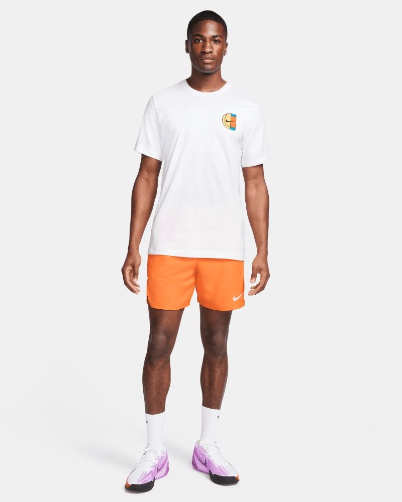 Short de tennis Nike NikeCourt Orange pour homme