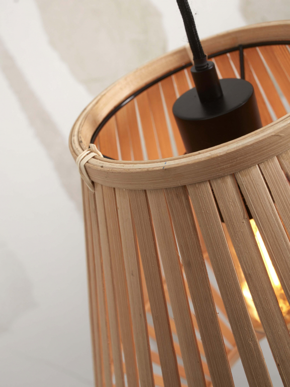 Good&Mojo Merapi hanglamp Ø30 naturel/zwart