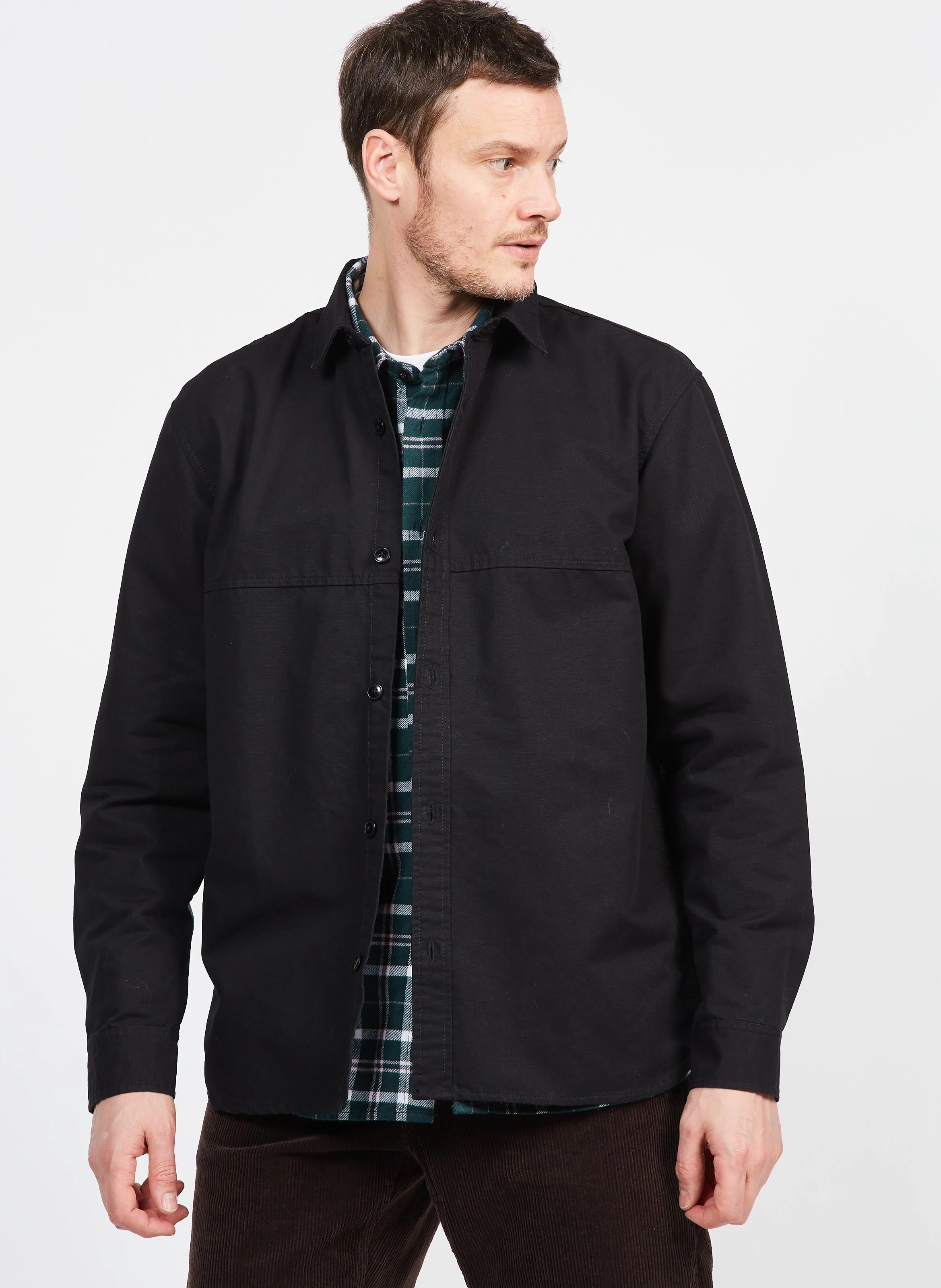 Chemise épaisse en coton| Noir