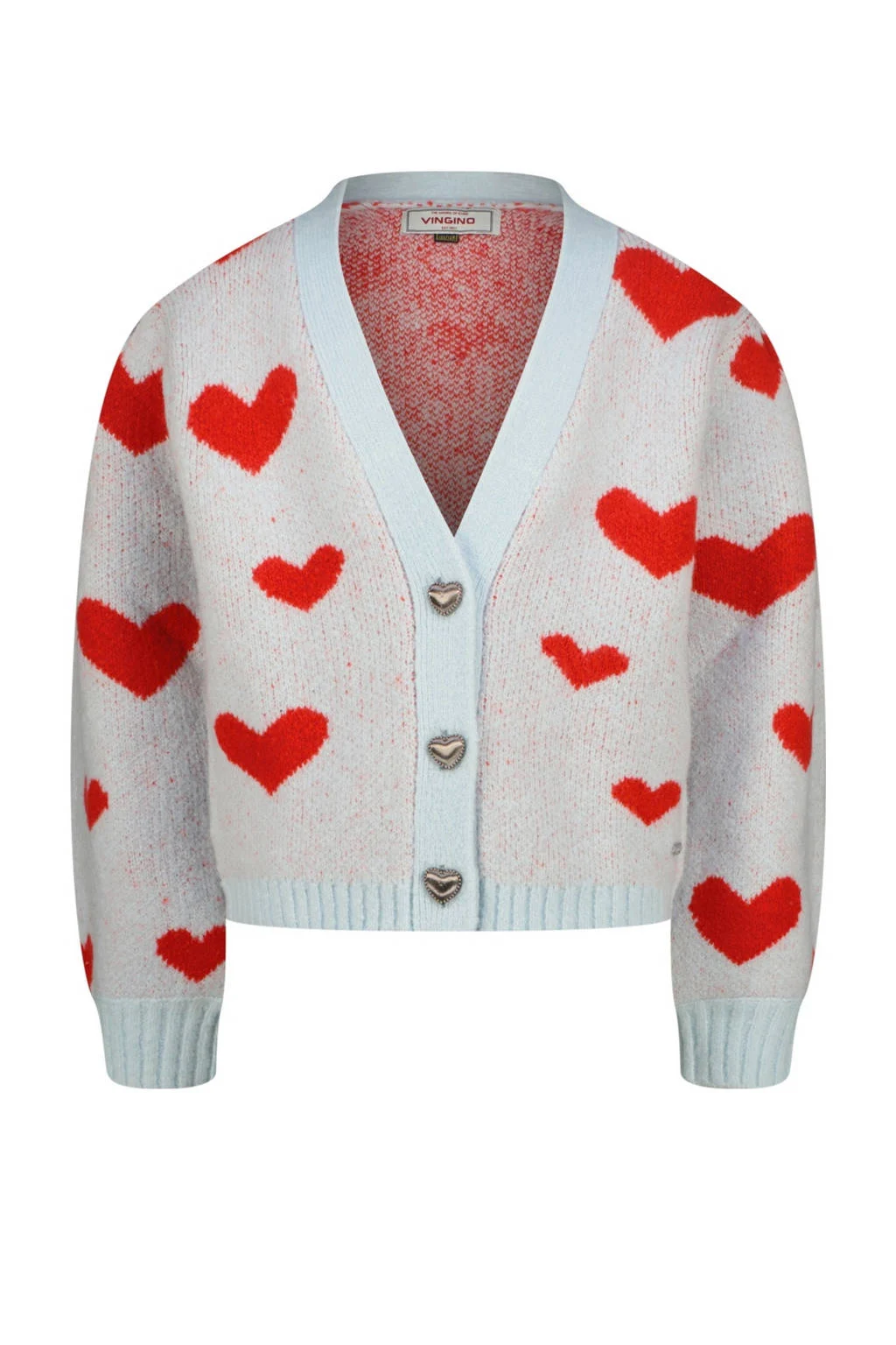 Vingino gebreid vest grijs