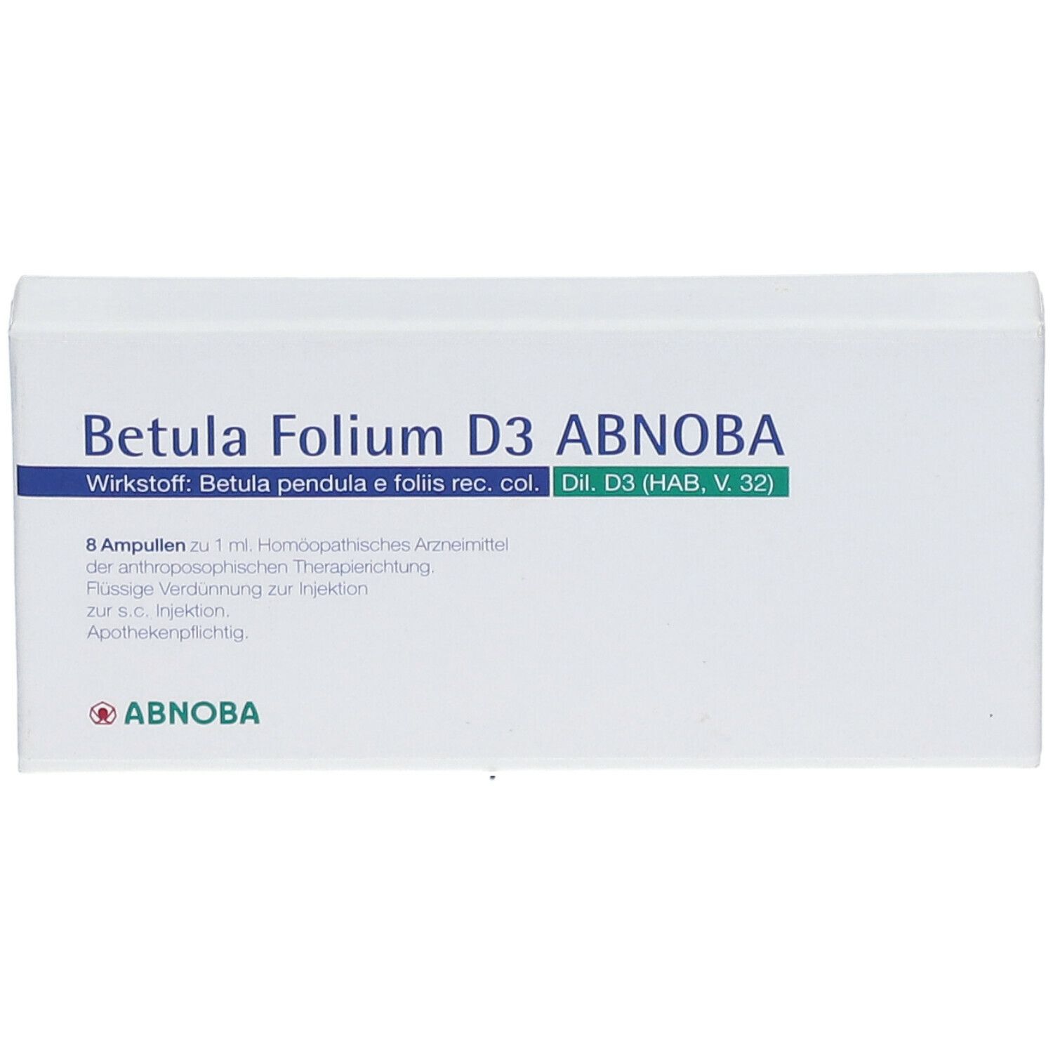 abnobaVISCUM® Betula Folium D 3 Abnoba Ampullen