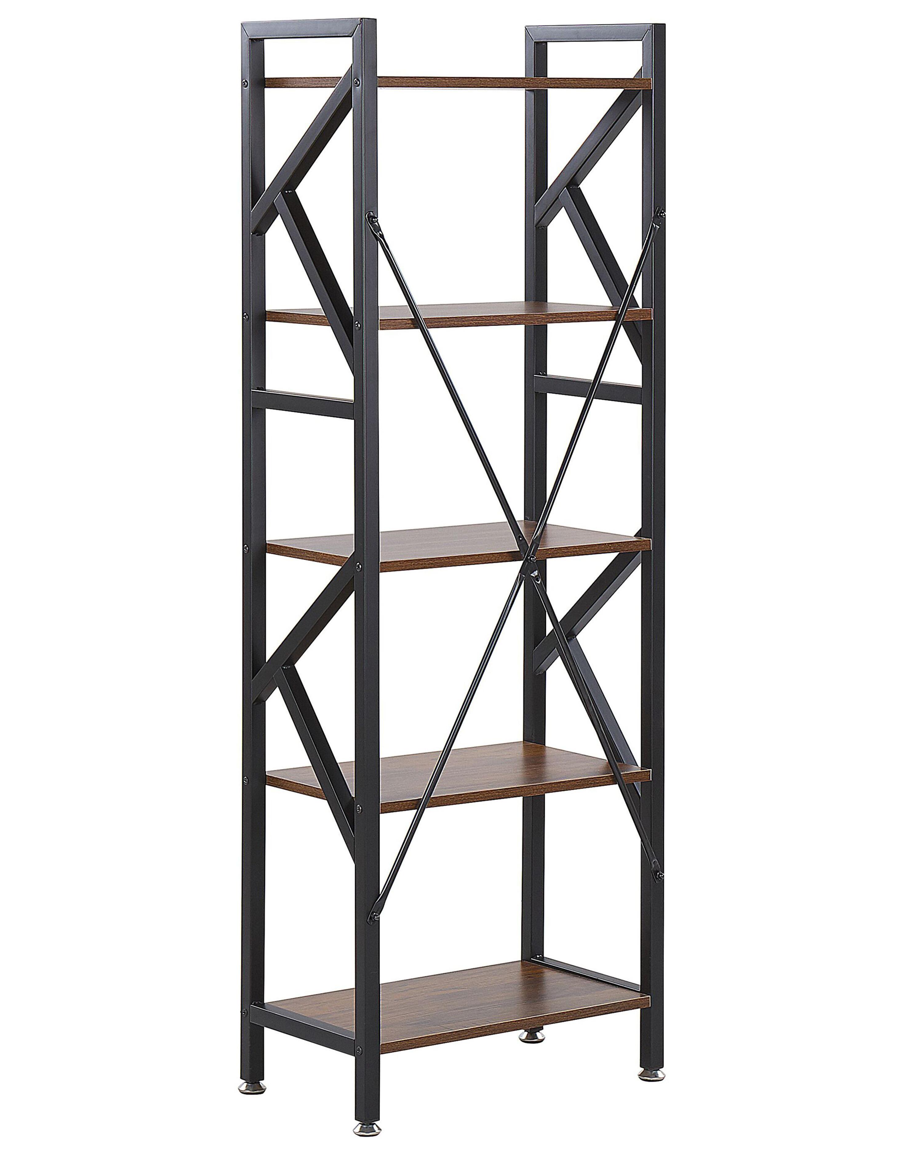 Opbergkast met 5 planken DALE 150 cm Donkerbruin