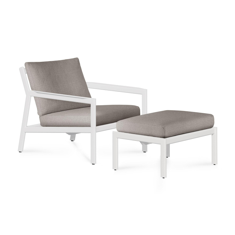 Ethnicraft Jack outdoor voetenbank aluminium Off white