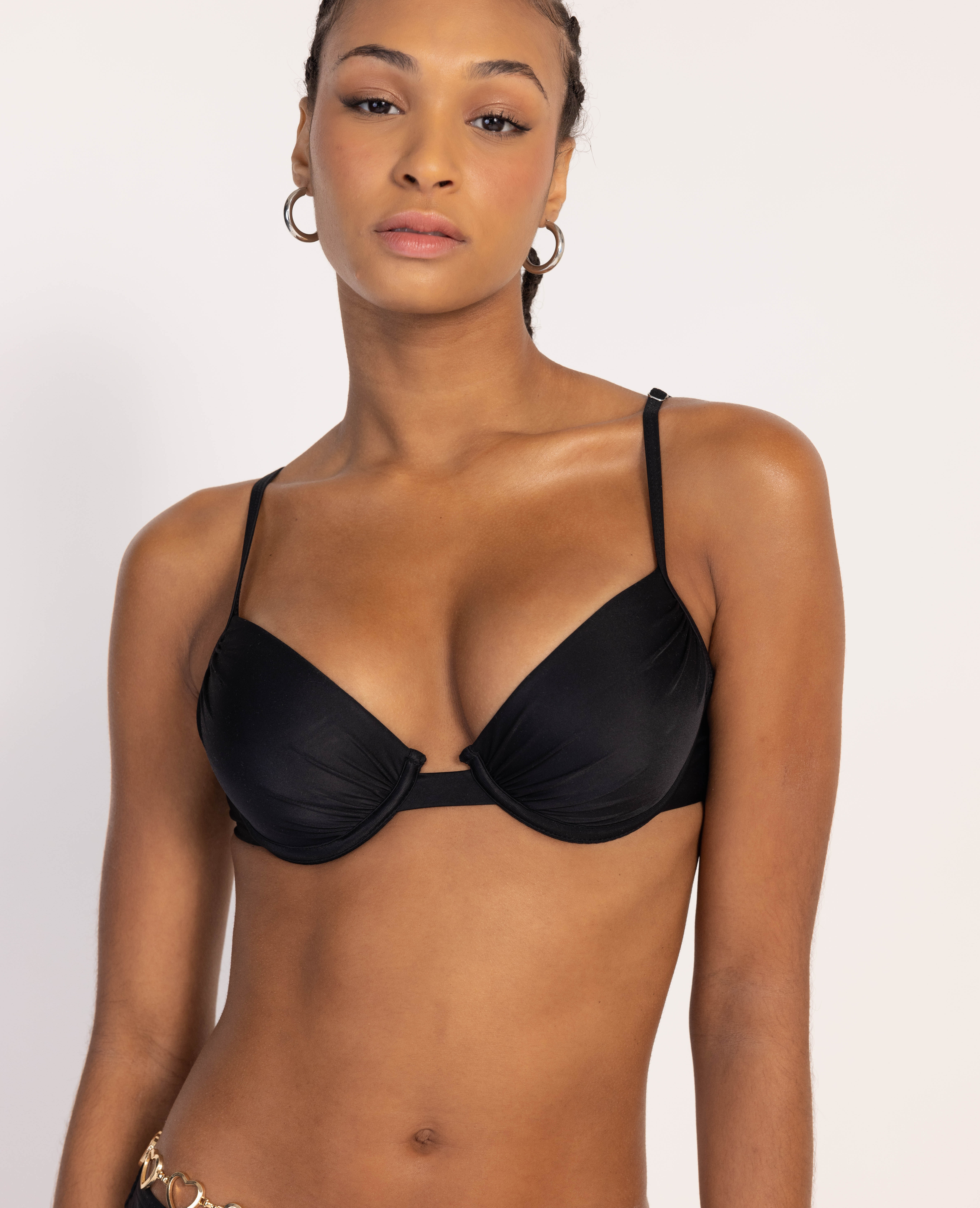 Haut de maillot de bain push up - Noir