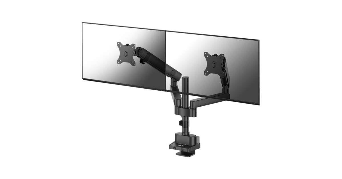ACT ConnectivityMonitorarm office solid pro, mechanische veer, 2 monitoren  (Zwart)