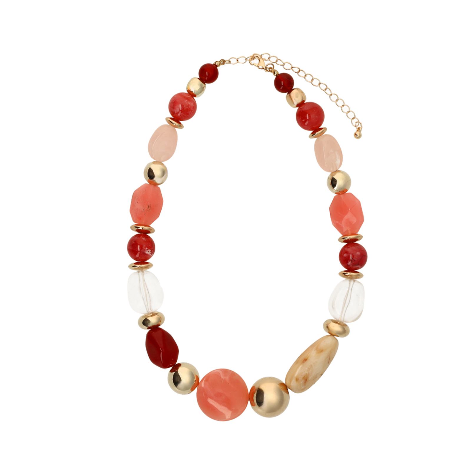 Roze multicolor bedelketting
