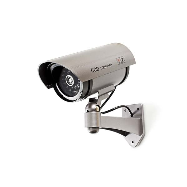 Nedis Dummy Security Camera | Kule | IP44 | Batteri drevet | Utendørs | Inkludert veggoppheng | Grå