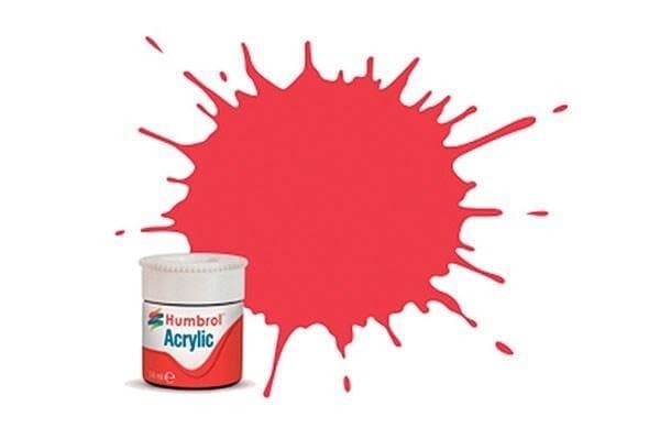 HUMBROL Acrylic maling arrow red 14ml- Klar