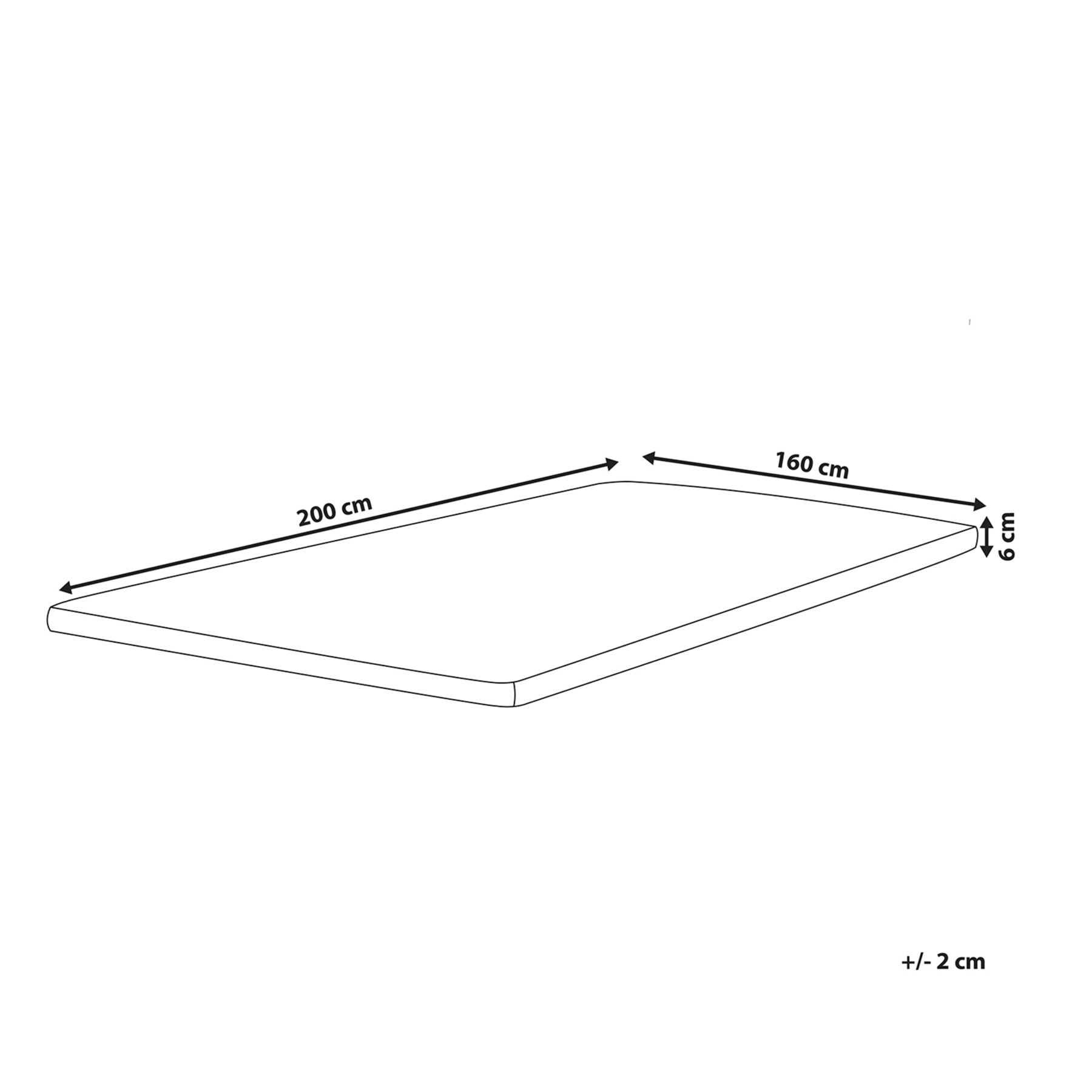 Beliani - FROSTY - Matrastopper - Wit - 160 x 200 cm - Gel